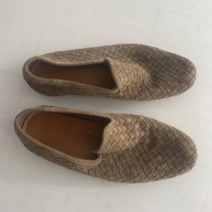 SUEDE WOVEN LOAFERS ZARA MAN